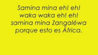 Shakira  Waka Waka Spanish version with Lyrics [upl. by Nommad]