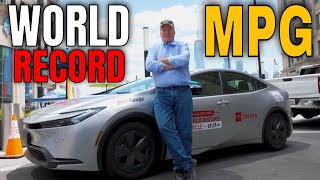 Toyota Prius Sets GUINNESS WORLD RECORD for Highest MPG [upl. by Rehpinej]