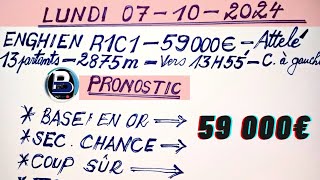 PRONOSTIC PMU QUINTÉ DU LUNDI 07102024 [upl. by Carlynne]