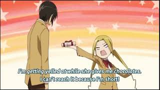 Tsuda Valentines Seitokai Yakuindomo Teacher Funny anime moment [upl. by Anilem410]