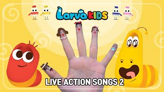 ★LARVA KIDS LIVE ACTION SONGS 2★  kids songs  compilation  10min  larva  for kids [upl. by Garnette]