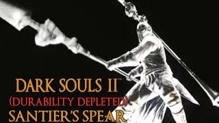 Dark Souls 2 Santiers Spear Tutorial dual wielding w power stance [upl. by Nama]