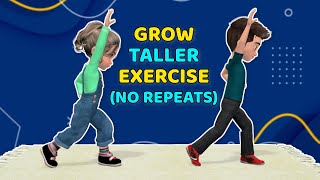 21 MOVES TO GROW TALLER KIDS EXERCISE NO REPEATS [upl. by Meris645]