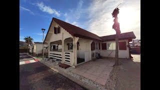 Swiss Wooden Chalet For Sale On Camping Almafra Campsite In Benidorm £82000 [upl. by Quintessa]