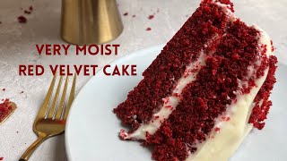 Moist Red Velvet Cake Recipe  Easy Red Velvet Cake [upl. by Nylareg]