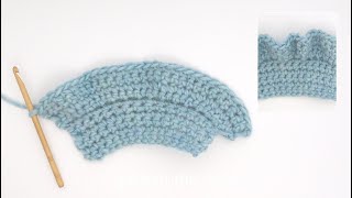 How to crochet a flounce edge  top down [upl. by Neibart]