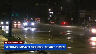 Heavy rain and wind across central NC causes school delays [upl. by Ekoorb869]