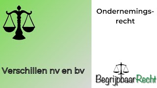 Ondernemingsrecht verschillen nv en bv [upl. by Siravat301]