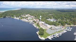 Pentwater Michigan  Aerial Drone Footage with the DJI Mavic Pro  September 2017 [upl. by Erialc]