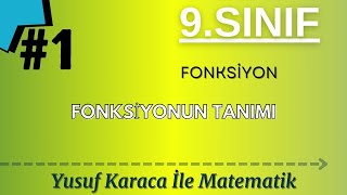 9SINIF MATEMATİK FONKSİYONUN TANIMI [upl. by Eytak]