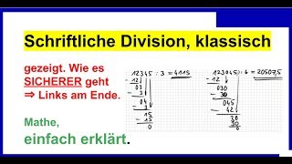 Mathematik lernen IST einfach schriftliches Dividieren SchwänzchenRechnen [upl. by Richmound285]