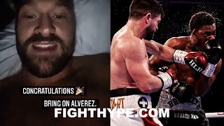 “BRING ON ALVAREZ”  TYSON FURY REACTS TO JOHN RYDER BEATING DANIEL JACOBS CALLS OUT CANELO FOR HIM [upl. by Rugg783]