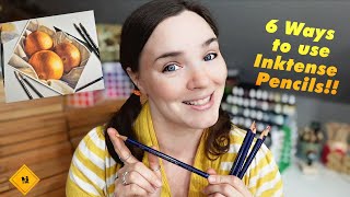 The Top 6 ways I use Derwent Inktense Pencils [upl. by Asylem]