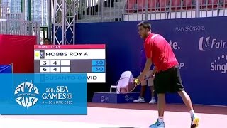 Tennis  Mens Singles QuarterFinal Day 6  28th SEA Games Singapore 2015 [upl. by Kcirttap]