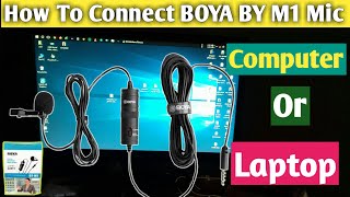 🔴 Boya m1 mic is not working in my computer  How to connect boya mic by computer Mic problem in PC [upl. by Nonnac]