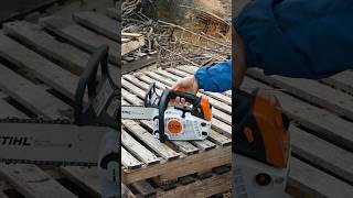 Stihl MS194T Chainsaw First Start amp Cut [upl. by Nonnarb215]