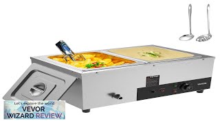 VEVOR 2Pan Commercial Food Warmer 2 x 12QT Electric Steam Table 1500W Review [upl. by Ycnalc765]