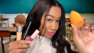 ASMR Girl With No Boundaries Does Your Makeup In Class She’s Lowkey Toxic 💄 Makeup Roleplay [upl. by Redleh]