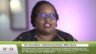 Anne Maina on COP 29 Agroecology for Climate Action in Africa [upl. by Chladek]