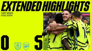 SAKA BAGS BRACE IN ROUT 🔥  EXTENDED HIGHLIGHTS  Burnley vs Arsenal 05  Premier League [upl. by Adelaja259]