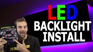 INSTALL LED LIGHTS BEHIND YOUR TV MOD [upl. by Melda893]