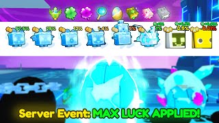 MAX LUCK🍀🥳 I HATCHED BEST EGG FOR 100 HOURS amp GOT ∞ HUGE PETS RB SHINY HUGE in Pet Simulator 99 [upl. by Tergram404]