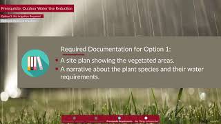 LEED Prerequisite Outdoor Water Use Reduction  LEED AP BDC V4 Exam Prep [upl. by Eeramit762]