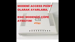 modemi access point olarak kullanma AP Kablosuz Dağıtıcı [upl. by Dnallor]