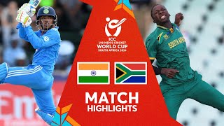 India v South Africa  Semifinal Match Highlights  U19 CWC 2024 [upl. by Winter]