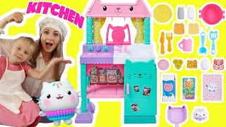 Gabbys Dollhouse Cakey Kitchen Setup and Pretend Play Making Donuts [upl. by Guria]