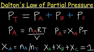 Daltons Law of Partial Pressure Problems amp Examples  Chemistry [upl. by Hoffman]