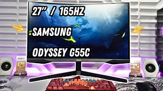 Samsung Odyssey G55C 27quot G5 Curved Gaming Monitor Review  Under 300 165Hz LS27CG552ENXZA [upl. by Jeavons]