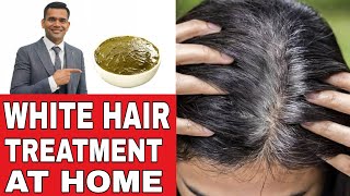 White Hair Treatment At Home  DIY Hair Mask To Reverse Grey Hair [upl. by Aitsirk197]