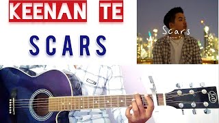 Keenan Te  Scars Guitar Tutorial  Easy Chords [upl. by Danuloff872]