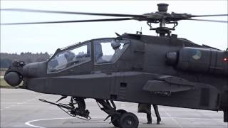 Extremely Close Apache RNLAF AH64 StartUp And TakeOff [upl. by Ahsirahc]