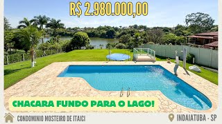 Chácara a venda no condomínio Mosteiro de Itaici IndaiatubaSP  Fundo para o Lago 🇧🇷 [upl. by Ajnot]