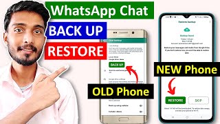 How to Backup amp Restore WhatsApp message  How to Transfer WhatsApp Chat from Old phone to New phone [upl. by Adriell363]