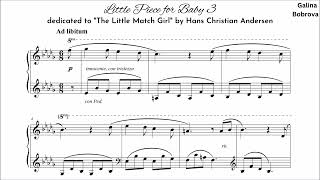 Galina Bobrova «Little Piece for Baby 3 The Little Match Girl» for piano [upl. by Myrtia]