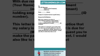 Unpaid Salary Complaint Letter [upl. by Emanuela]