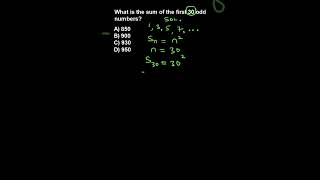 The easiest way to find sum of odd numbers in an AP shorts maths sequence [upl. by Bobbe]