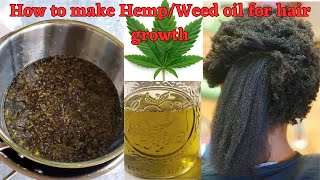 How to make Hemp oil for hair growth hempoil weedoilforhair geneshomestead 4cnaturalhair DIY [upl. by Sirraj]