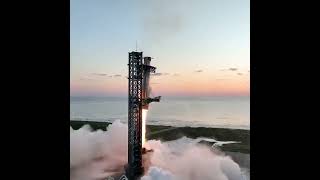 SpaceX Catches Starship Booster MidAir with Mechazilla 🚀spacex [upl. by Fortunio300]