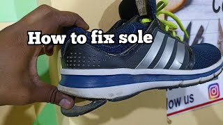 Shoe sole repair  sole repair hacks  How to paste sole grip [upl. by Siraved]