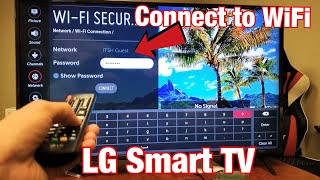 LG Smart TV How to ConnectSetup to WiFi Network [upl. by Larrad]