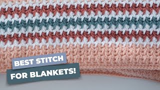 The BEST Crochet Stitch for Blankets Crochet Feather Stitch Tutorial [upl. by Hadihahs]