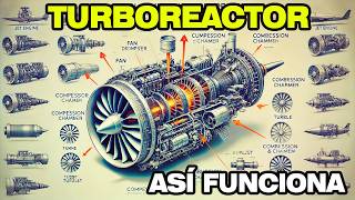 ¿Cómo funciona un turborreactor ¿Qué es un turbofan y postcombustión [upl. by Nelson]