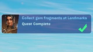 Collect Gem Fragments at Landmarks 10  Fortnite Shanta Quests [upl. by Doran]