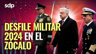 DESFILE MILITAR EN VIVO hoy lunes 16 de septiembre de 2024 en Zócalo de la CDMX [upl. by Anatnas]