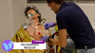 Dispositif non occlusif plaie au thorax  DCJ [upl. by Pettifer]