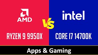 RYZEN 9 9950X vs CORE I7 14700K [upl. by Lorola]